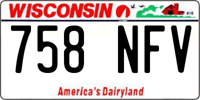 WI license plate 758NFV