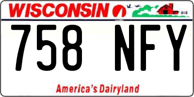 WI license plate 758NFY