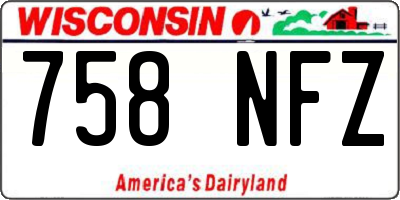 WI license plate 758NFZ