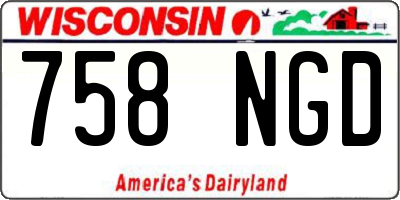 WI license plate 758NGD