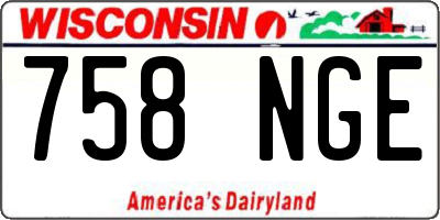 WI license plate 758NGE