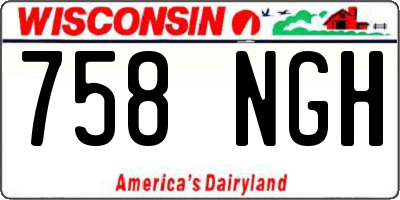 WI license plate 758NGH