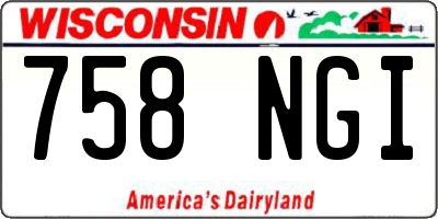 WI license plate 758NGI