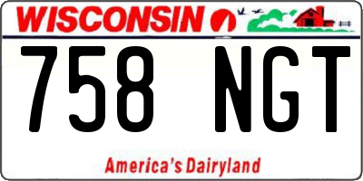 WI license plate 758NGT