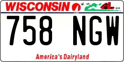 WI license plate 758NGW