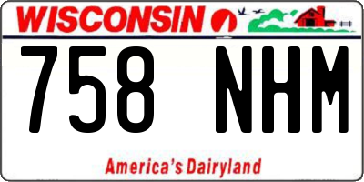 WI license plate 758NHM