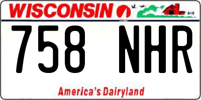 WI license plate 758NHR