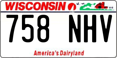 WI license plate 758NHV
