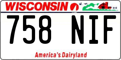 WI license plate 758NIF