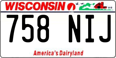 WI license plate 758NIJ
