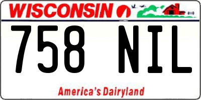 WI license plate 758NIL