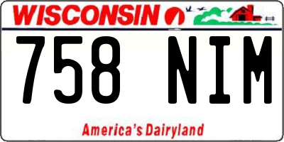 WI license plate 758NIM