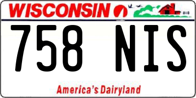 WI license plate 758NIS