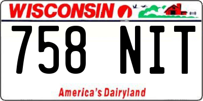 WI license plate 758NIT
