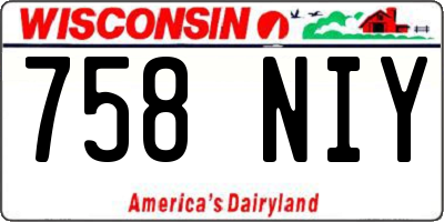 WI license plate 758NIY