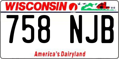WI license plate 758NJB