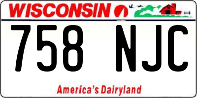 WI license plate 758NJC
