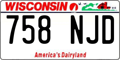 WI license plate 758NJD