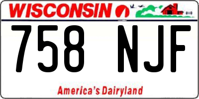 WI license plate 758NJF