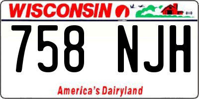 WI license plate 758NJH