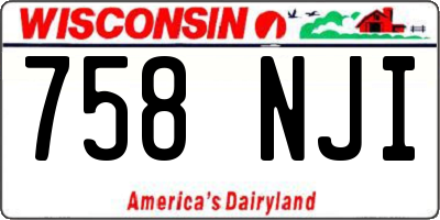 WI license plate 758NJI