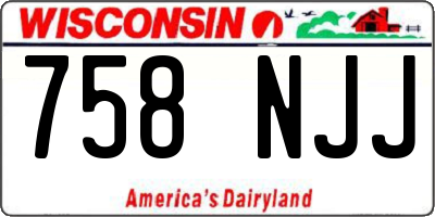 WI license plate 758NJJ