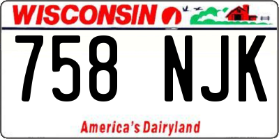 WI license plate 758NJK