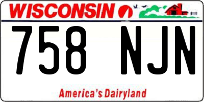 WI license plate 758NJN