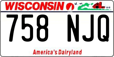 WI license plate 758NJQ