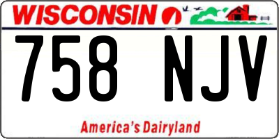 WI license plate 758NJV