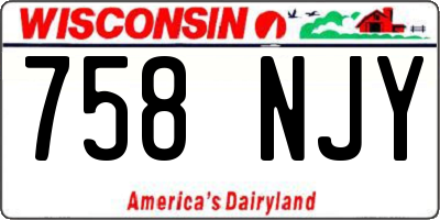 WI license plate 758NJY