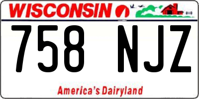 WI license plate 758NJZ