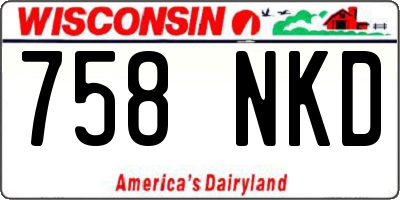 WI license plate 758NKD
