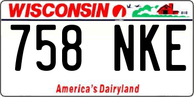 WI license plate 758NKE