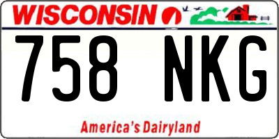 WI license plate 758NKG