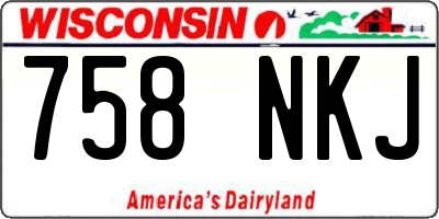 WI license plate 758NKJ