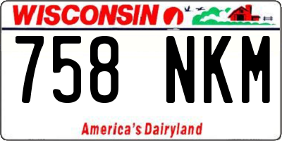 WI license plate 758NKM