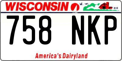 WI license plate 758NKP