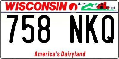 WI license plate 758NKQ