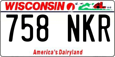 WI license plate 758NKR