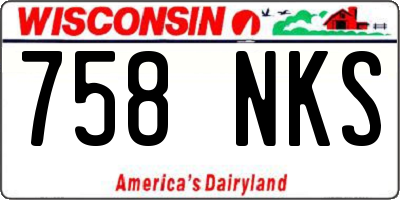 WI license plate 758NKS