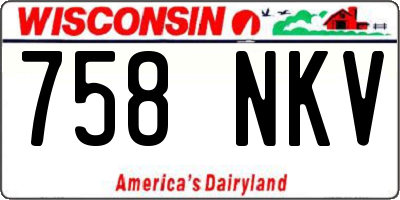 WI license plate 758NKV
