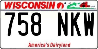 WI license plate 758NKW
