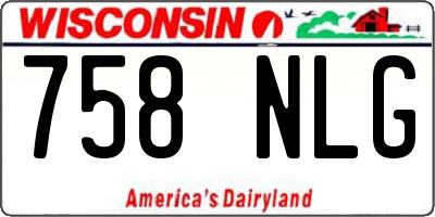 WI license plate 758NLG