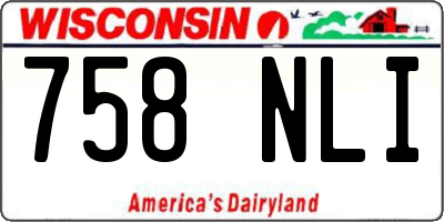 WI license plate 758NLI