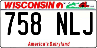 WI license plate 758NLJ