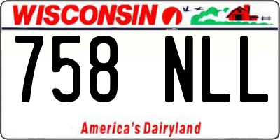WI license plate 758NLL