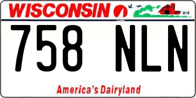 WI license plate 758NLN