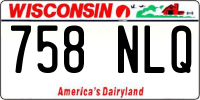 WI license plate 758NLQ