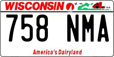 WI license plate 758NMA